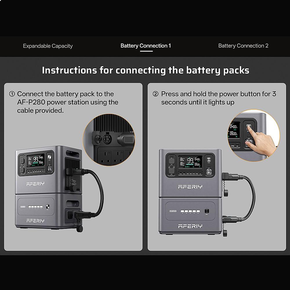 Aferiy P280 2800W Large Capacity Portable Power Station Solar Generator for Outdoor Camping RV Travel Home Backup Emergency Power Supply