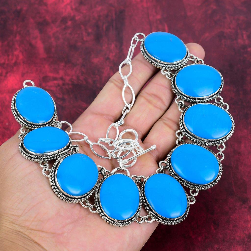 Ожерелье из драгоценных камней из бирюзы Аризоны, ожерелье из стерлингового серебра 925 пробы, регулируемая цепочка, антикварные ювелирные изделия ручной работы, подарок для матери