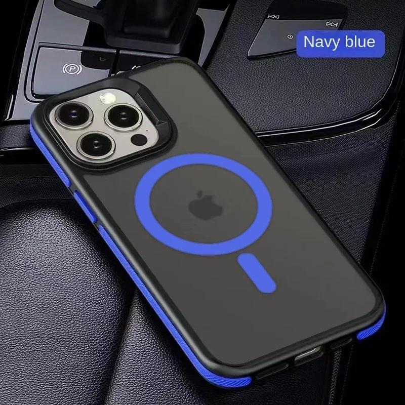 Чехол для iPhone 16 Pro max, роскошный цветной чехол Magsafe для iPhone 15 14 13 12 11 Pro Max Plus, полупрозрачный магнитный чехол