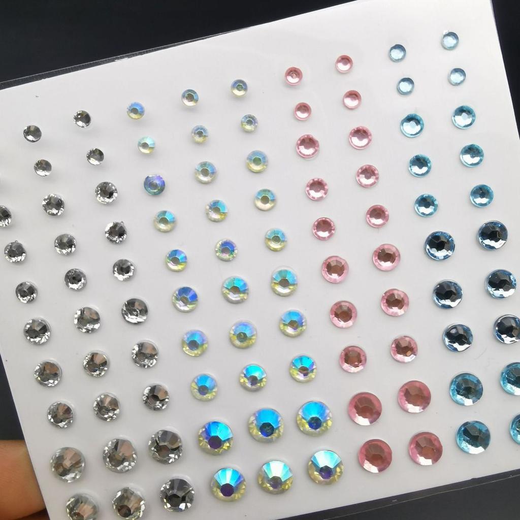 Jewelry Stickers Festival Makeup Decoration Face Body Colored Rhinestone Stickers