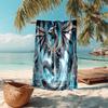1PC Custom Name Frosty Dragon's Majesty Beach Towel Highly Absorbent And Sand-Resistant Towel for Swimming, Pool, Yoga, And Travel Lightweight