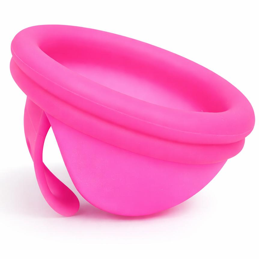 Greenovive® Menstrual Cup, Made From Medical-Grade Silicone, Reusable, With A Ring For Easy Removal, Bpa-Free, Size , Pink