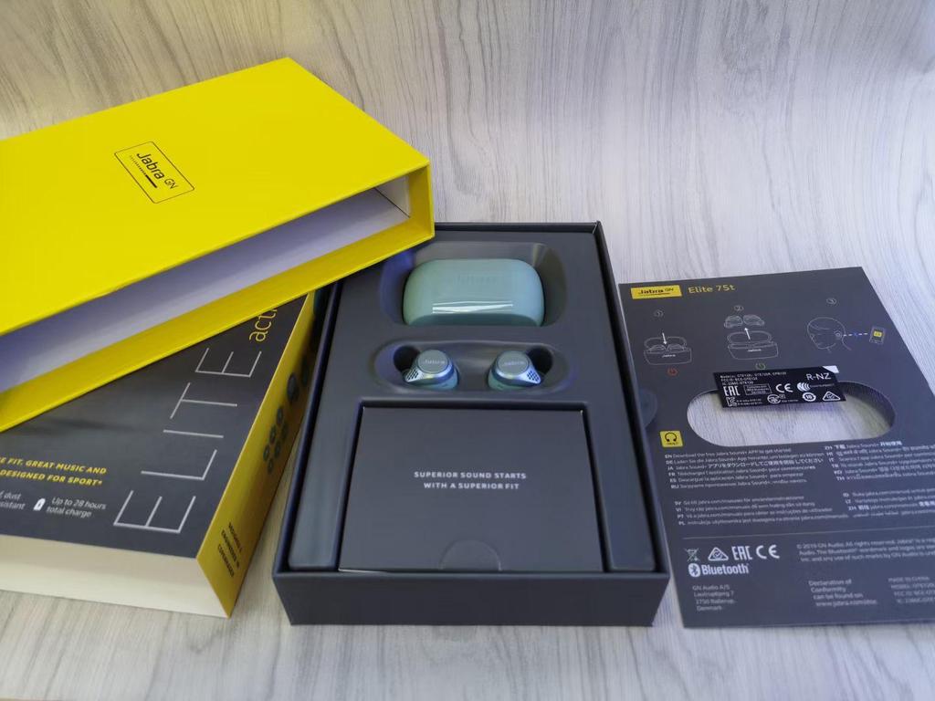 Высококачественные Bluetooth-наушники-вкладыши Jabra Elite 75T с гравировкой