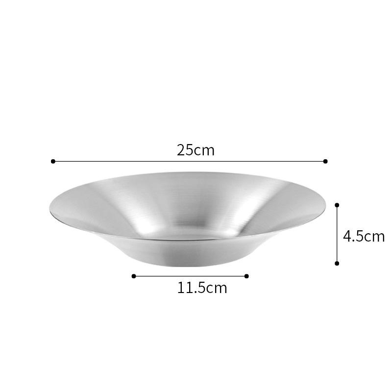 Кухонная большая емкость из нержавеющей стали миска для рамена в японском стиле 25/27см миски для риса, супа, салата, контейнеры для еды, посуда
