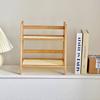 1Set Storage Rack Work Display Rack Kitchen 2-layer Bedroom Cup Holder Vine Weaving Storage Rack