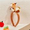 Multifunctional 3D Animal Hair Clip Colorful Cartoon Squirrel Hairpin Hair Hoop Jewelry Stylish Plush Hair Accessory