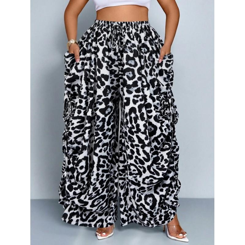 Womens High Waist Loose Drawstring Lantern Pants Casual Trousers