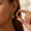 Heart-shaped Circle Earrings, High-end Sense, Personalized Love, Ear Jewelry, European and American Sweet and Cool Fashion Retro Earrings.