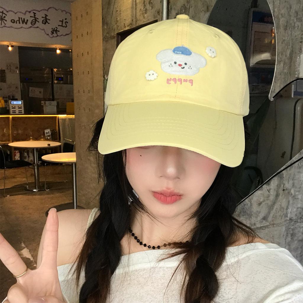 Cloud Puppy Cartoon Cute Cloud Puppy Quick-Drying Baseball Cap Female Spring And Summer Travel Show Small Face Breathable Cap