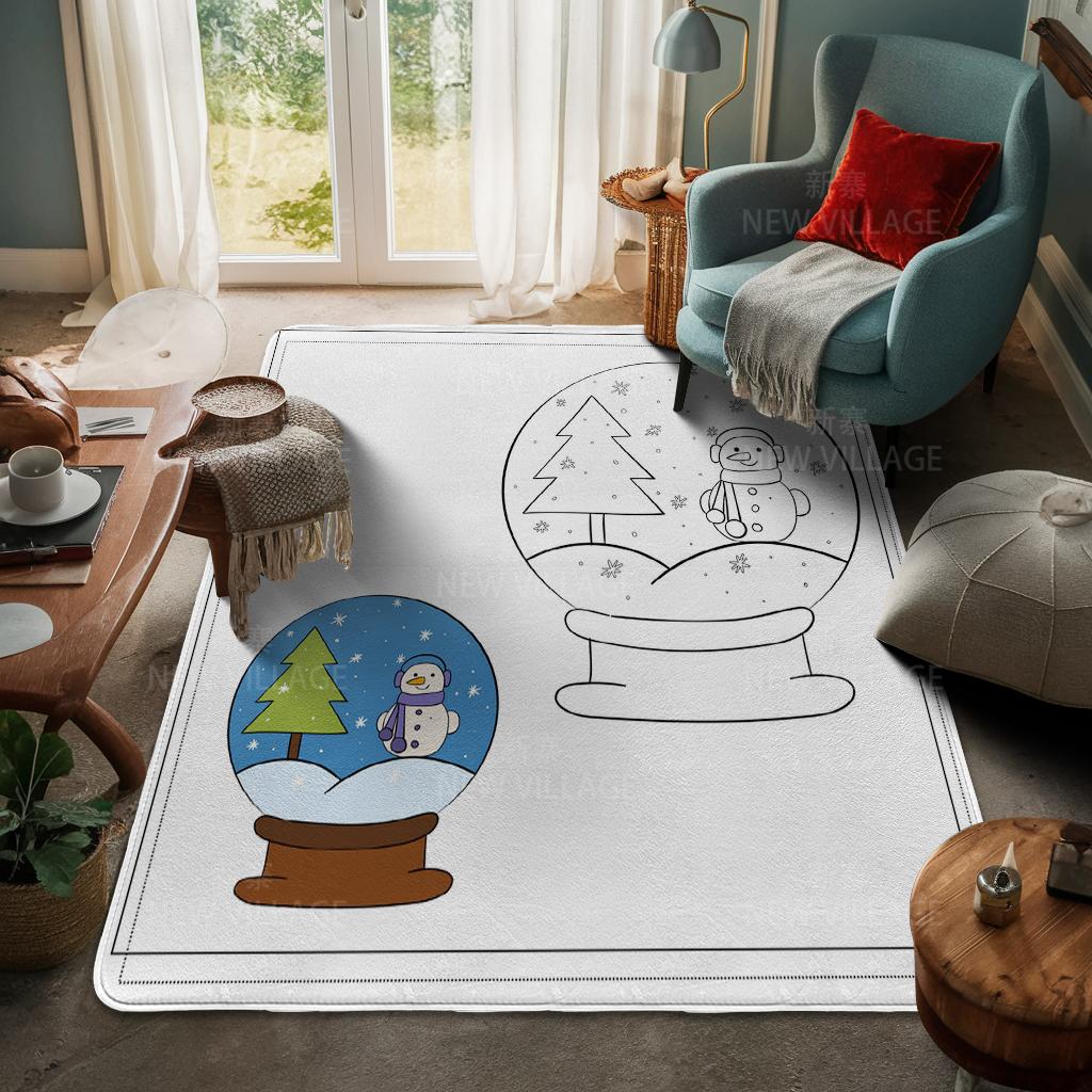 Ковер у входа в дом Домашний коврик у двери Гостиная Ванная Комната Ноги ванная комната Нескользящие коврики с водопоглощением для ванной Счастливого Рождества зима