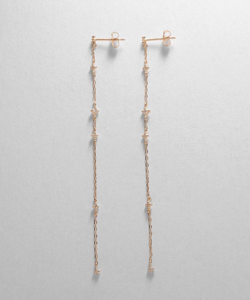 Earrings K10 Diamond Random Station Stud Earrings 40576569 Yellow Gold 00 [Kokoshnick] Women's (104)