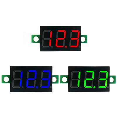 2 провода Мини Цифровой вольтметр Светодиодный дисплей DC 5V-30V 0,28 дюйма DC вольтметр Защита от обратной полярности Цифровой тестер напряжения