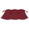 Garden Chairs with Burgundy Cushions 8 pcs Solid Teak Wood