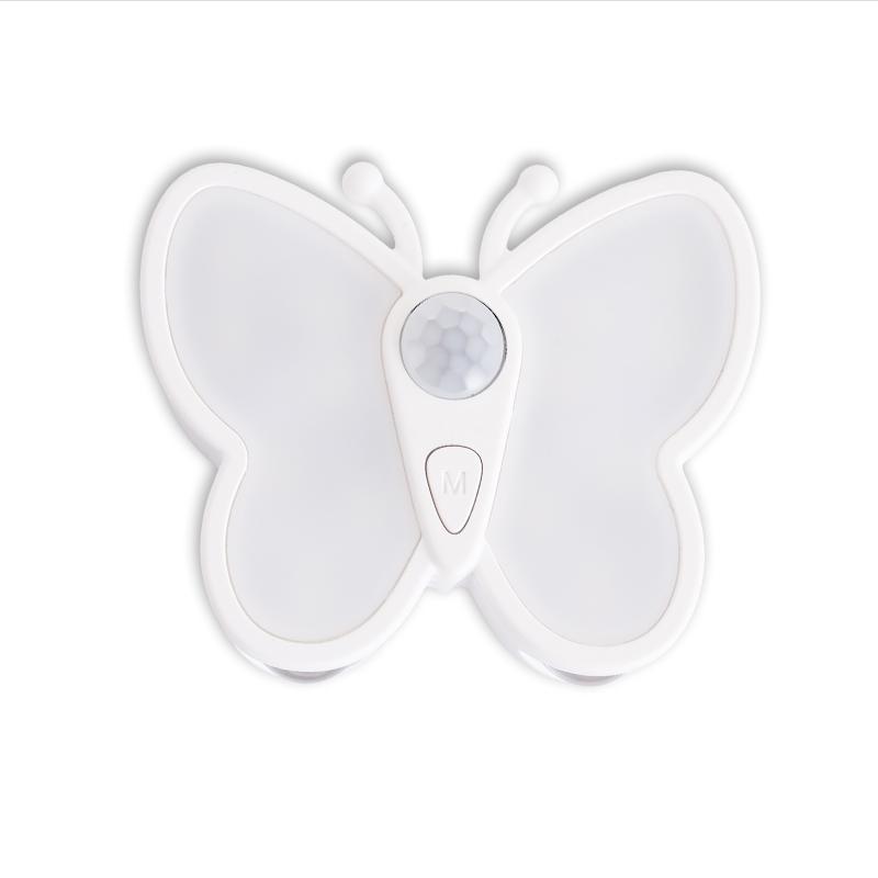 Sensor Motion LED Night Light Butterfly Rechargeble Night Lamp For Room Decor Cabinet Lamp Staircase Wireless LED Closet Light