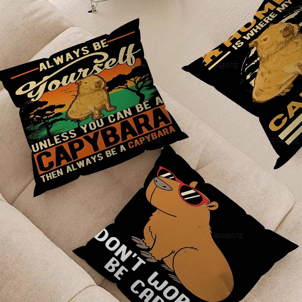 Capybara Animals Pillow Cover For Bedroom Room And Living Room Sofa Decorative Cushion Cover