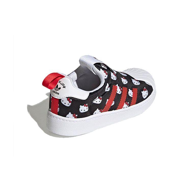 Кроссовки Hello Kitty x adidas Superstar 360 J с принтом по всей поверхности для детей, черные/облачно-белые/основной черный GY9212