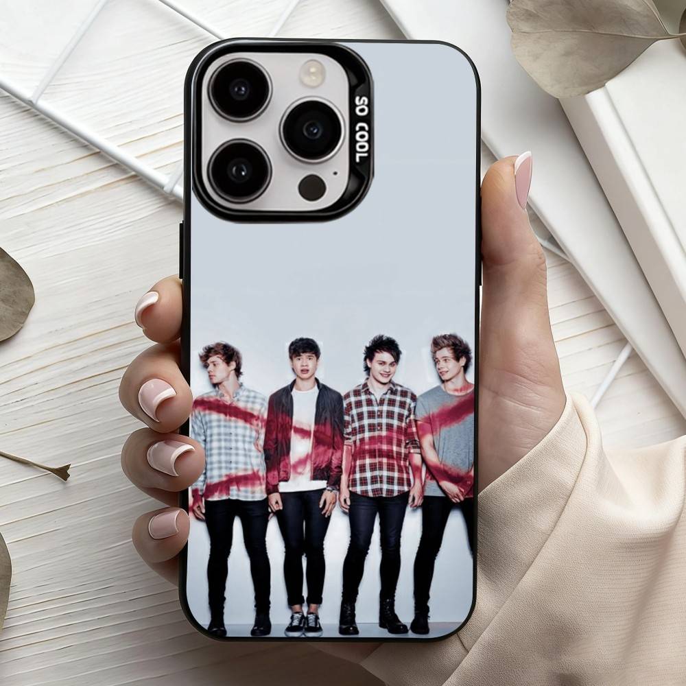 Чехол для телефона 5 Seconds of Summer 5SOS для iPhone 17, 16, 15, 14, 13, 12, 11 Plus, Pro Max Черный Конфетный серебристый чехол для телефона