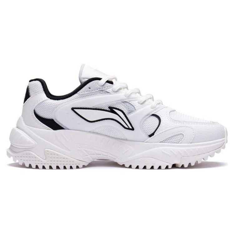 Li-Ning Star Wind Модные универсальные нескользящие износостойкие низкие спортивные повседневные туфли женские кроссовки белые черные AGCT150-2