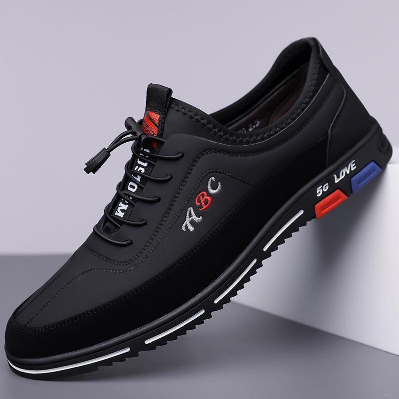 Fashion Men Casual Leather Shoes Fashion Loafers Comfortable Business Male Shoes Spring Autumn Light Plus Size Footwear New Man Sneakers