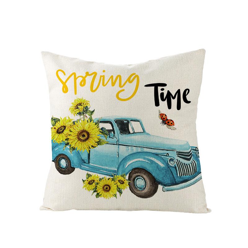 Полиэстеровая наволочка с принтом подсолнухов для дома, гостиной, дивана, спальни, прикроватная наволочка