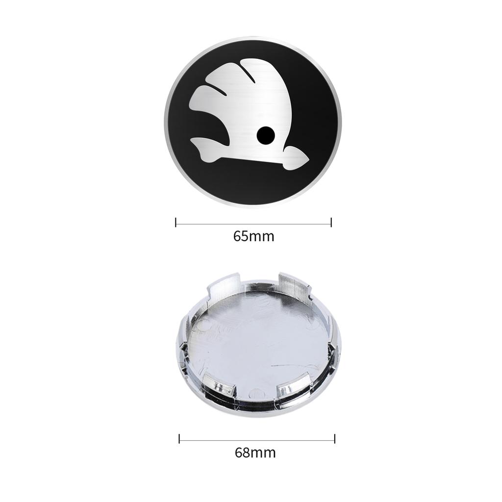 NADH5 4/8PCS 56 60mm Car Styling Wheel Center Hub Caps Rim Cover Badge Emblem Sticker For Skoda Rapid Octavia A5 RS Kodiaq Fabia A7