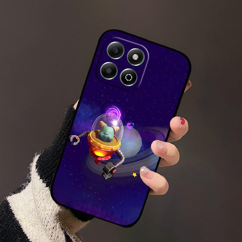 For Honor X6b 4G Case Fashion Cartoon Sweet Girl Cat Geometric Soft Silicone TPU Phone Cover For Honor X6b 4G Shockproof Shell