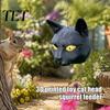 Easy Clean Nut Tray Cat Head Squirrel Feeder, Outdoor Hanging Funny Animal Feeder Face, Wild for Garden Backyard Patio Decor Durable Plastic Outside