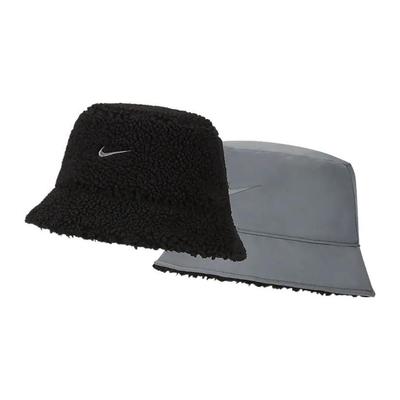 Nike Двусторонняя шляпа-ведро из шерпы Черная Унисекс Уличная одежда DV3165-010