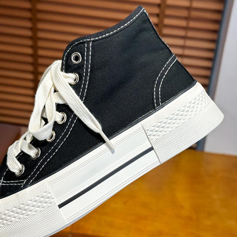 Высокие кеды женские модные парусиновые спортивные туфли на шнуровке женские кеды летняя женская обувь 2024 школьная обувь для студентов