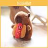 Hamburger Capybara Fries Hot Dog Plush Toy Pp Cotton Stuffed Keychain Bag Decor