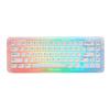 Ajazz B67 Трехрежимная беспроводная розовая механическая клавиатура RGB с возможностью горячей замены и прозрачным колпачком SA с высокой сублимацией для игр