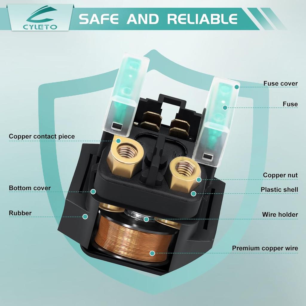 Bruin 350 Starter Solenoid Relay For Yamaha ATV Rhino 660 450 Raptor 660 350 Grizzly 350 400 450 660 Big Bear 400 250 Kodiak 400 450 Bruin 250