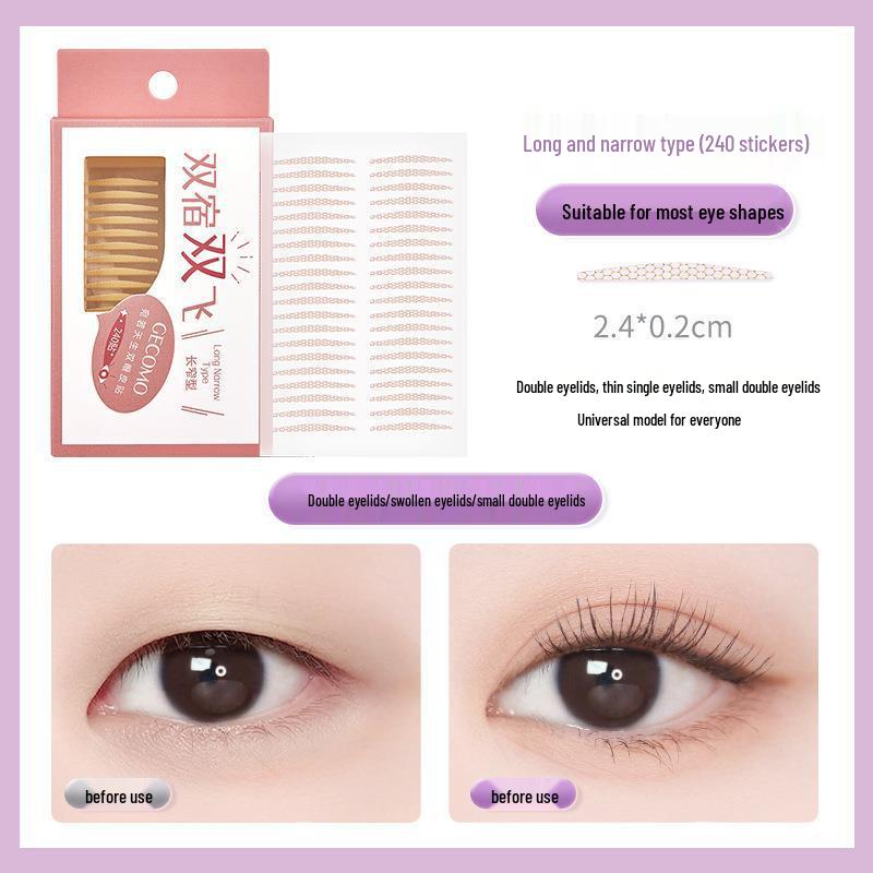 Gemon Natural Invisible Double Eyelid Stickers: Long-Lasting, Traceless Shaping for Big, Beautiful Eyes.