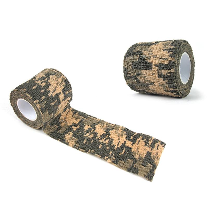 Камуфляжная лента для улицы, растягивающаяся многоразовая нетканая самоклеящаяся спортивная повязка для езды на велосипеде