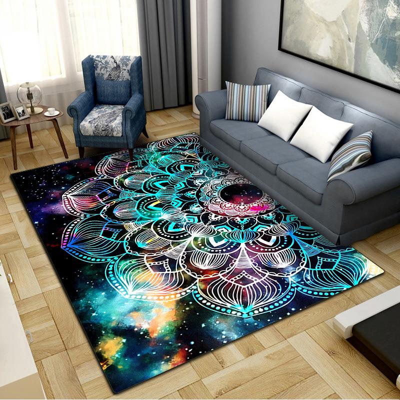 Mandala Carpet Rug for Living Room Bedroom Home Sofa Decoration,Kids play Non-slip Floor Mat
