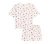 Petit Bateau Short Sleeve Pajamas A0CQN M Off-White/Multicolor