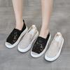 Flower Embroidered Lace Loafers Women Platform Mesh Sneakers Ladies Fashion Slip -On Fisherman Shoes