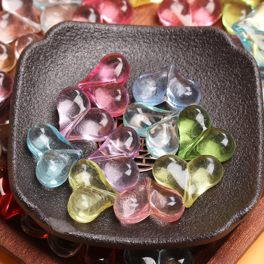 Ожерелье, 500 г, около 250 шт., милые ювелирные аксессуары, 17 мм * 22 мм, серьги ручной работы, свободные бусины, акриловые прозрачные серьги-прокладки в форме сердца для любви