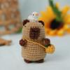 Beginner Crochet Stuffed Animal Kit with Crochet Hooks Yarn Set Kit Cute Capybara DIY Crochet Kit