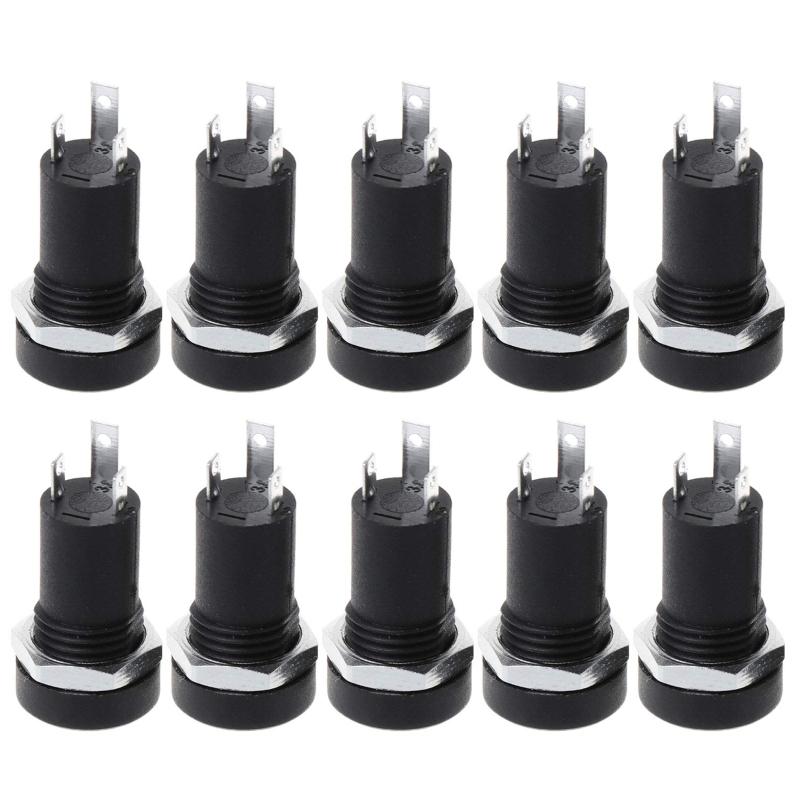 5/10 шт. 3,5 мм Аудиоразъем 3 контакта Черный Стерео Пайка Панельный монтаж Золотой с гайками Универсальный разъем для наушников