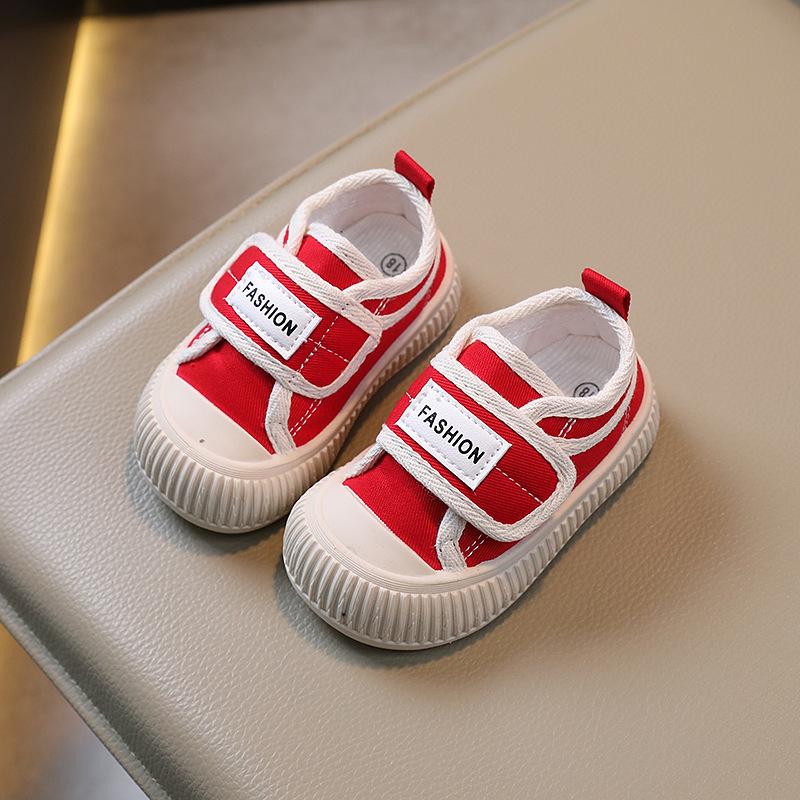 Spring and autumn children's canvas shoes, boys' casual shoes, shell-toe girls' biscuit shoes, soft-soled baby shoes