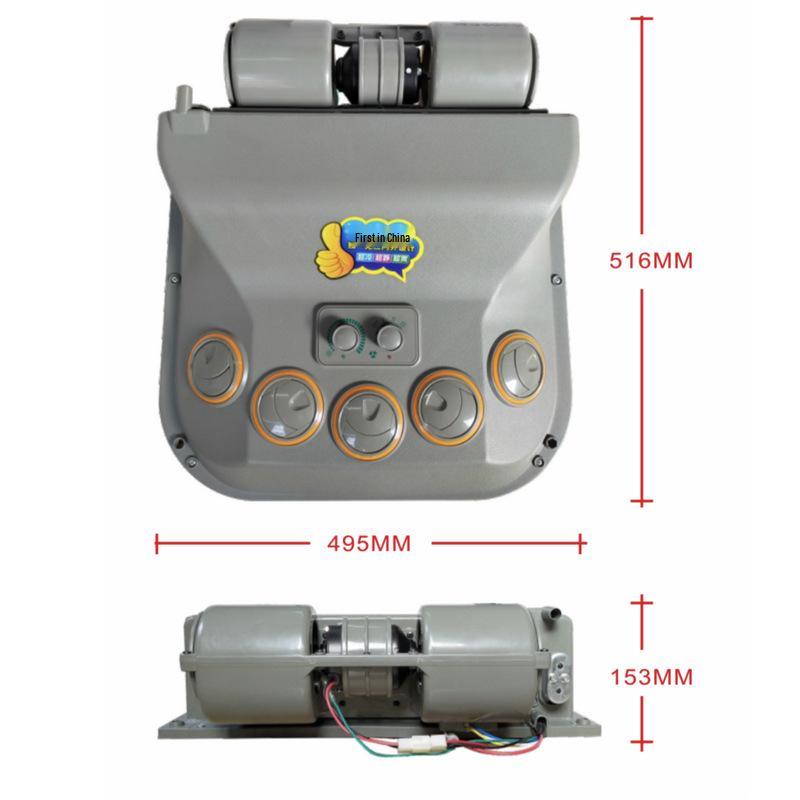 12V/24V Car Electric AC for Light & Heavy Trucks, Construction Vehicles, Harvesters with Ceiling-Mounted Air Outlet