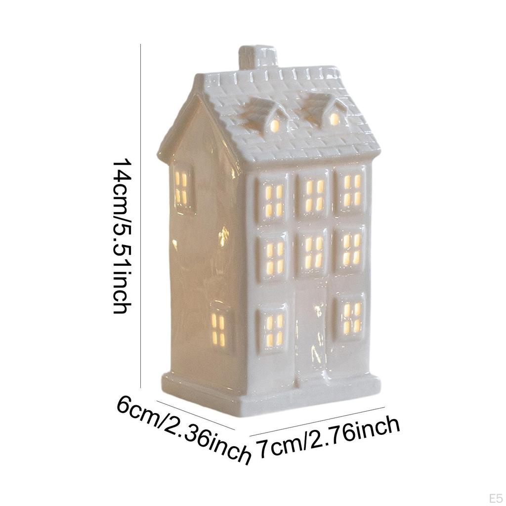 Керамическая фигурка домика для рождественского украшения в помещении