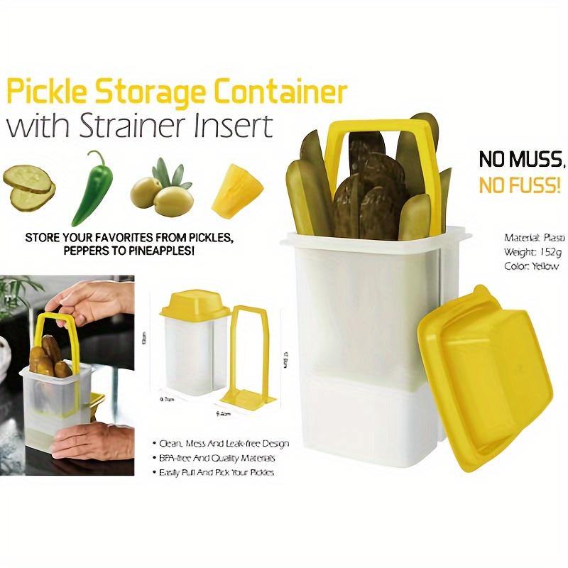 Банки для солений Многоразовый контейнер для солений с ситом для хранения приправ без беспорядка - Легко открывать Инструменты для хранения солений