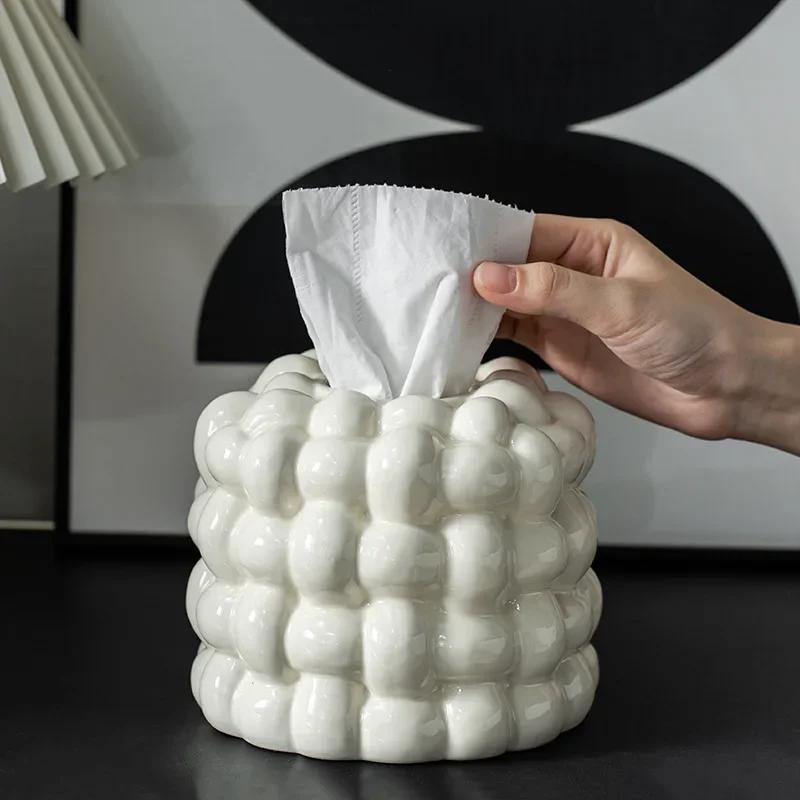 Керамическая коробка для салфеток Pumping Paper Household Living Room Tea Table Storage Decoration Салфетка Paper Pumping Bo