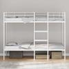 Bunk Bed without Mattress White 90x200 cm Steel