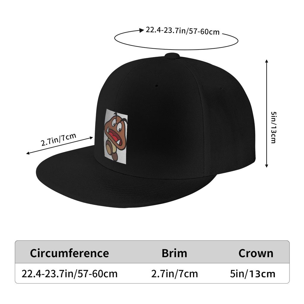 Cartoon Game Goomba Face Baseball Caps Snapback Fashion Baseball Hats Breathable Casual Casquette Outdoor for Unisex