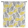 Yellow-Gray Leaves Texture Sheer Curtains For Living Room Bedroom Tulle Curtain For Kitchen Voile Curtain Blind Panels