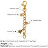 Ins Y2K Flower Natural Stone DIY Pendant Keychain, 18K Gold Plated Multi-element Pendant Chain