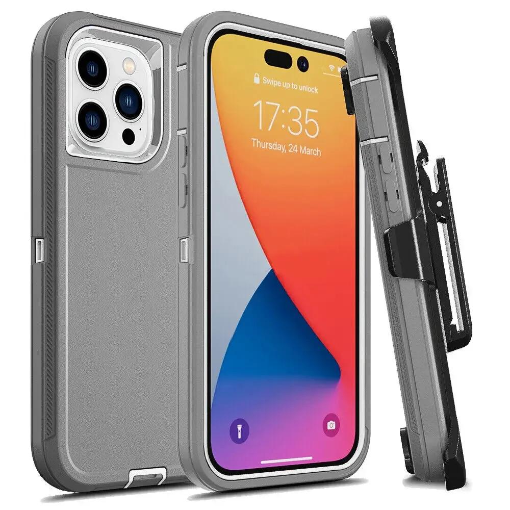 Бронированный чехол OTT Phone BOX Военного класса для IPhone 17 16 15 14 Plus 13 12 Pro Max Ударопрочный с держателем-клипсой на ремень